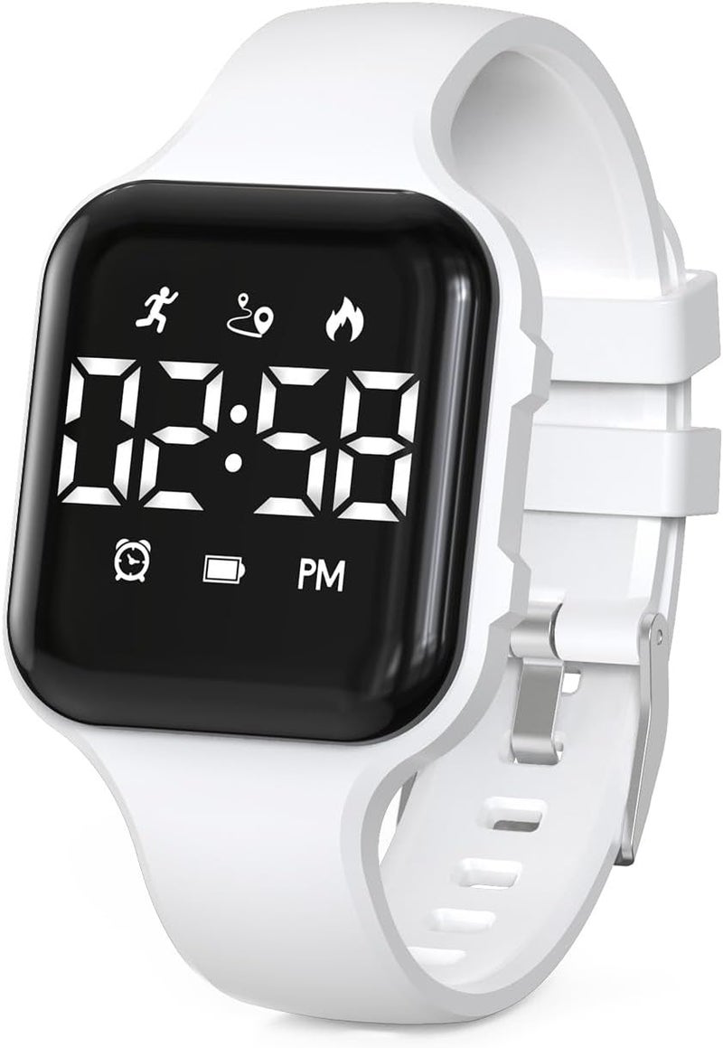 synwoo Kids LED Digital Watch, with Pedometer Step Counter, Waterproof, Sport Wristwatch, Calendar, Alarm Clock for Children Boys Girls Teens - Image 1